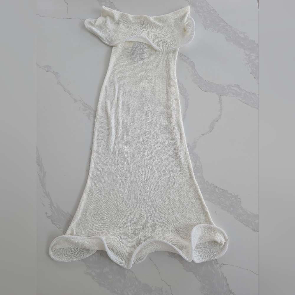 Molly Off Shoulder Knit Midi Dress - Ivory